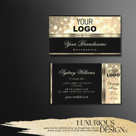 Logo für Sparkle-Stars aus Schwarz und Gold-Glitze Visitenkarte