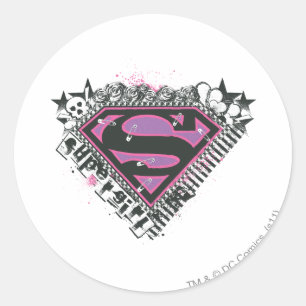 Logo für Supergirl-Buttone Runder Aufkleber