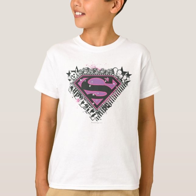 Logo für Supergirl-Buttone T-Shirt (Vorderseite)