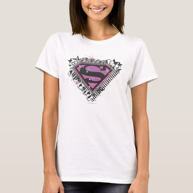 Logo für Supergirl-Buttone T-Shirt (Vorderseite)