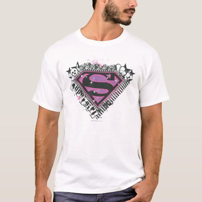 Logo für Supergirl-Buttone T-Shirt (Vorderseite)