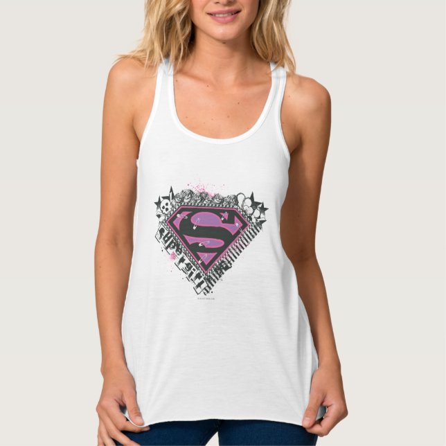 Logo für Supergirl-Buttone Tank Top (Vorderseite)