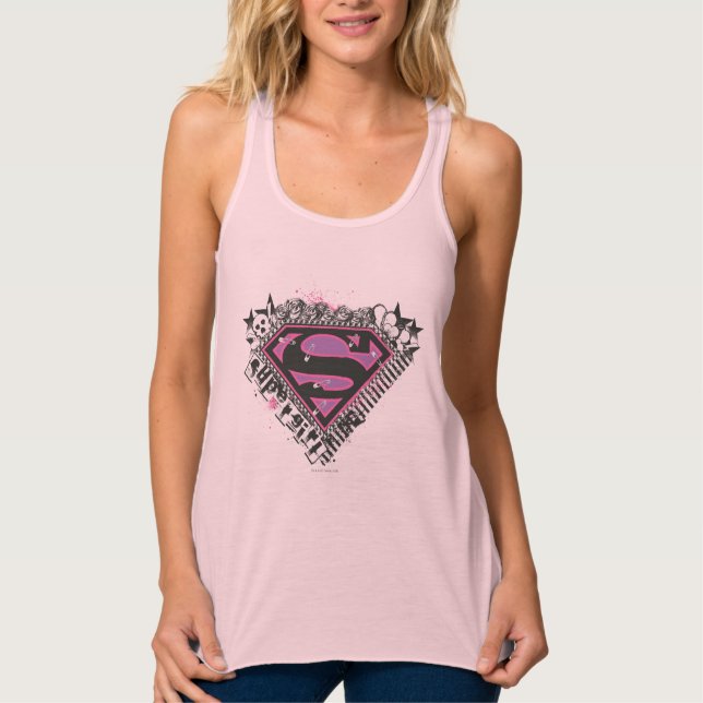 Logo für Supergirl-Buttone Tank Top (Vorderseite)