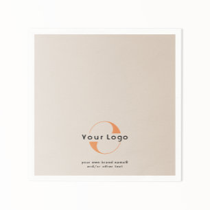 Logo für Tan + Black Text Company Business Paper N Serviette