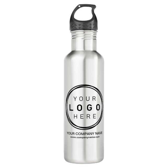 Logo für Unternehmen Edelstahlflasche (Vorderseite)