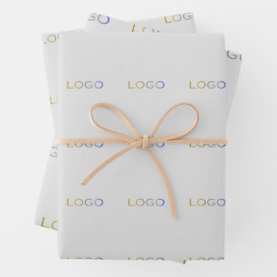 Logo für Unternehmen Elegantes einfaches Branding Geschenkpapier Set