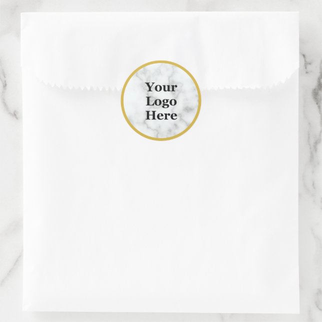 Logo für Unternehmen - Gold und Imitate - Vorlage  Runder Aufkleber (Tasche)