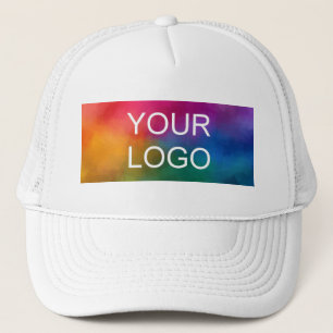 Logo für Unternehmen hier Vorlage elegant weiß Truckerkappe