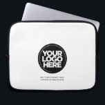 Logo für Unternehmen Laptopschutzhülle<br><div class="desc">Erstellen Sie Ihr einzigartiges personalisiertes Corporate Business Logo - Laptop Sleeve, das Ihr Firmenlogo hochlädt und Ihren eigenen Text hinzufügt. Ein einfaches und berufliches Design wird Ihren Chef, Mitarbeiter, Kunden beeindrucken! Fügen Sie Ihren benutzerdefinierten Text mit diesem minimalistischen und beruflichen serifenlosen Schriftart: Website, Slogan, Firmenname, Veranstaltungsdatum. Ihre personalisierten Bilder werden...</div>