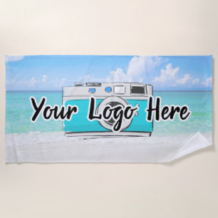 Logo für Unternehmen mit benutzerdefiniertem Logo  Strandtuch
