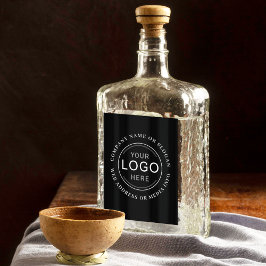 Logo für Unternehmen Moderne schwarze Labels Alkoholflaschenetikett