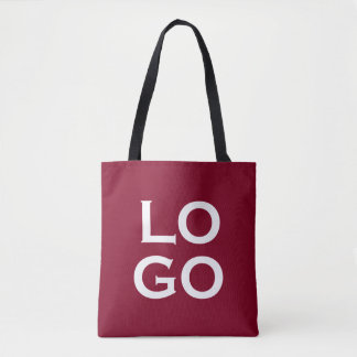Logo für Unternehmen oder Unternehmen auf Burgund Tasche