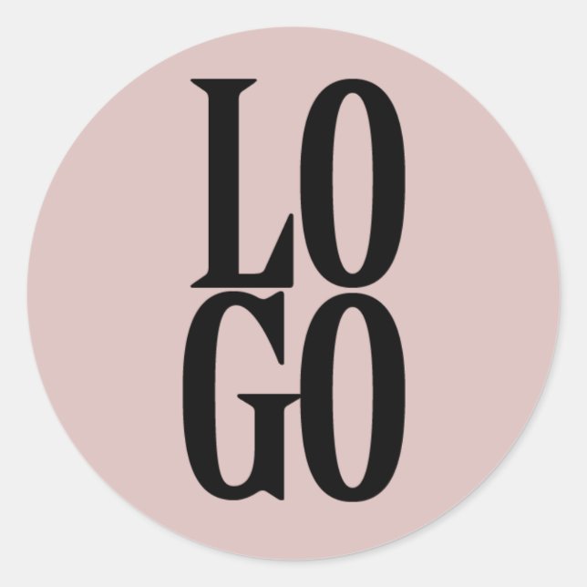 Logo für Unternehmen oder Unternehmen auf Dusty Pi Runder Aufkleber (Vorderseite)