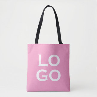 Logo für Unternehmen oder Unternehmen in rosa Tasche