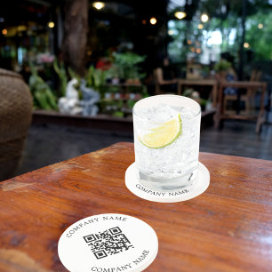 Logo für Unternehmen - QR-Code Getränkeuntersetzer