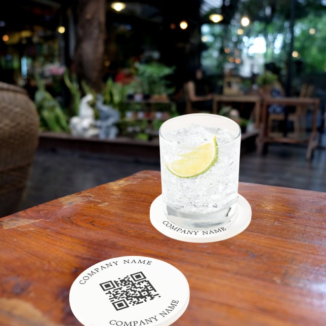 Logo für Unternehmen - QR-Code Getränkeuntersetzer (Von Creator hochgeladen)