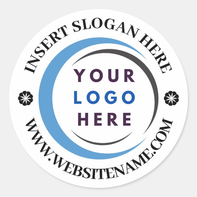 Logo für Unternehmen Runder Aufkleber (Vorderseite)