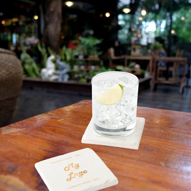 Logo für Unternehmen Slogan Gold Steinuntersetzer (Von Creator hochgeladen)