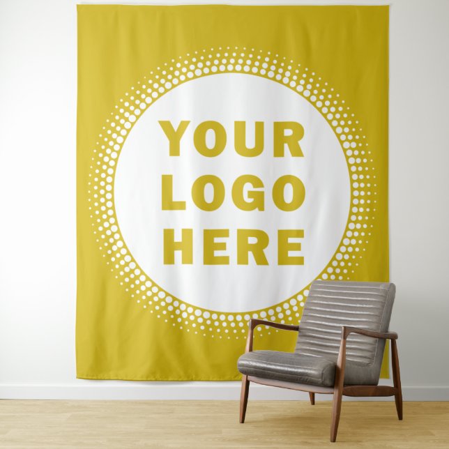 Logo für Unternehmen Wandteppich (Beispiel)