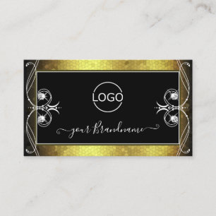 Logo für Verzierte Sparkle-Diamanten aus Black Gol Visitenkarte