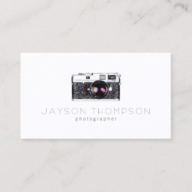 Logo für Vintage Fotografie-Illustration Visitenkarte (Vorderseite)