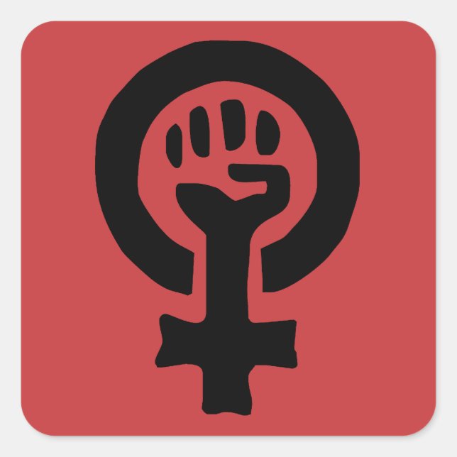 Logo für weibliche Symbole Quadratischer Aufkleber (Vorderseite)