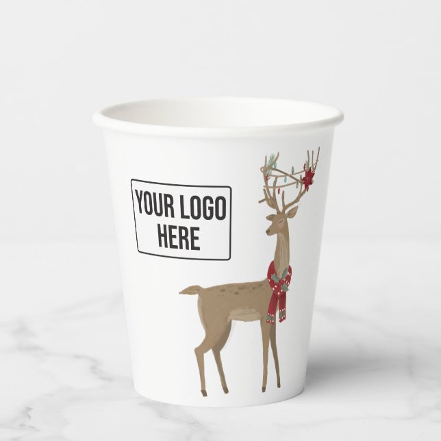 Logo für Weihnachtsfeiertagen Pappbecher (Vorderseite)