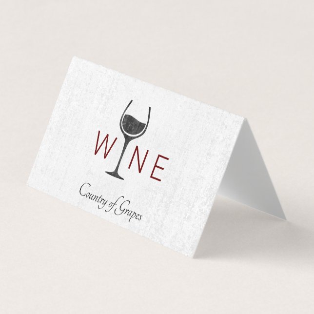 Logo für Weinglas | WEIN Visitenkarten (Vorderseite)