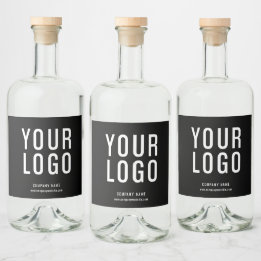 Logo für Werbeaktionen für Schwarze Kunden Alkoholflaschenetikett