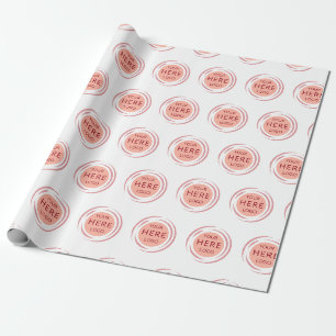 Logo für Werbeaktionen mit eigener Marke weiß Geschenkpapier