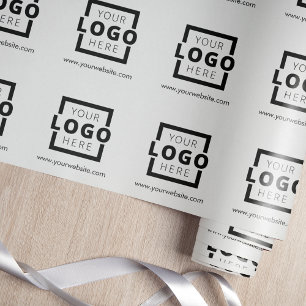Logo für Werbeaktionen mit eigener Marke weiß Geschenkpapier