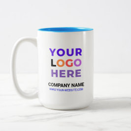 Logo für Werbeaktionen | Personalisiertes Unterneh Zweifarbige Tasse