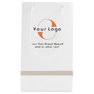 Logo für White & Tan, Black Text Company Business  Kleine Geschenktüte