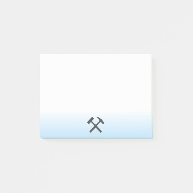 Logo Geologenhammer Post-it Klebezettel (Vorderseite)