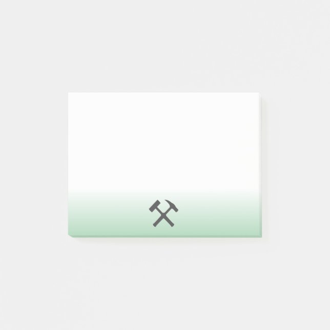Logo Geologenhammer Post-it Klebezettel (Vorderseite)