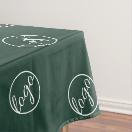 Logo-Geschäft für die Custom Forest Green Trade Sh Tischdecke