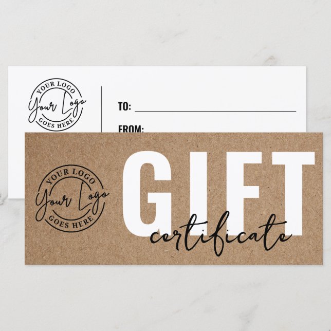 Logo Geschäft Geschenkgutschein (Vorne/Hinten)