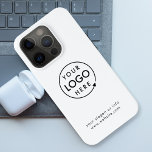 Logo-Geschäft | Minimalistischer Fall für einfache Case-Mate iPhone Hülle<br><div class="desc">Eine einfache,  maßgeschneiderte Business-Vorlage in modernem minimalistischem Stil,  die einfach mit Ihrem Firmenlogo und Firmenlogo oder info aktualisiert werden kann. Wenn Sie Hilfe bei der Personalisierung dieses Produktes benötigen,  kontaktieren Sie mich bitte über den unten stehenden Nachrichtenkopf und ich werde Ihnen gerne weiterhelfen.</div>