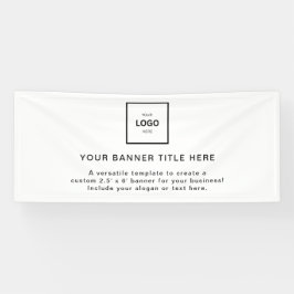 Logo-Geschäft | White Simple Minimalistisch Modern Banner
