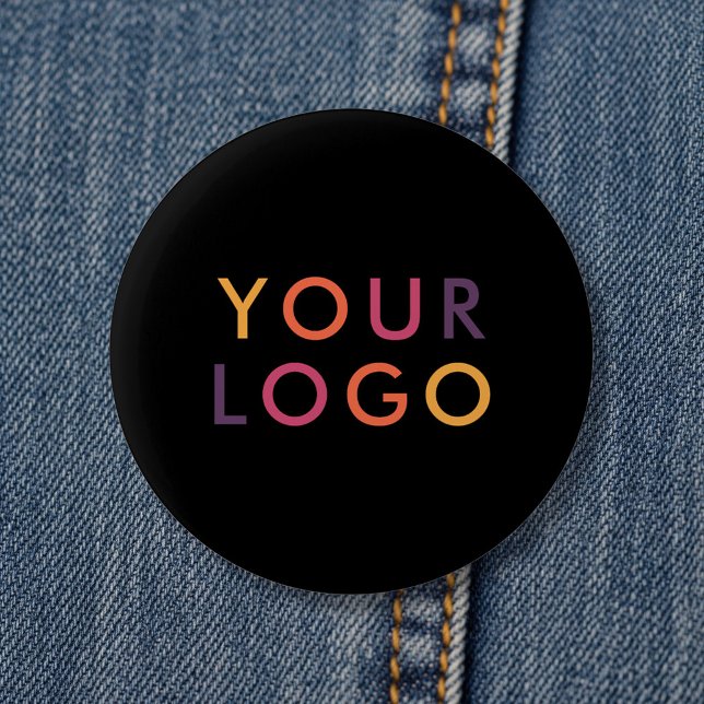 Logo-Geschäftsbranding Schwarz Button (Von Creator hochgeladen)