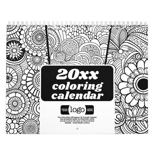 Logo-Geschenk - Abstrakte Muster-Farbgebung Kalender (Titelbild)