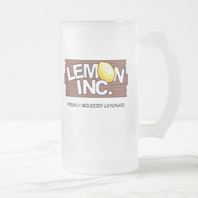 Logo-Glas-Tasse Lemon Inc. Mattglas Bierglas (Rechts)