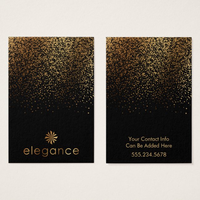 Logo Gold Confetti Black Porte-oreille Écran (Devant & derrière)