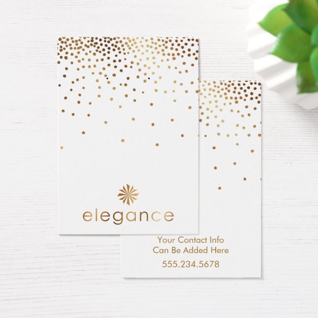 Logo Gold Confetti Porte-oreille Carte d'affichage (Bureau)