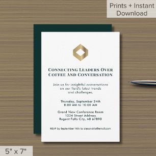 Logo Gold Invitation Événement Réseau