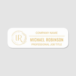 Logo-Gold-Script-Beruflicher Mitarbeiter Namensschild