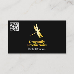 Logo Golden Dragonfly Carte de visite de code QR