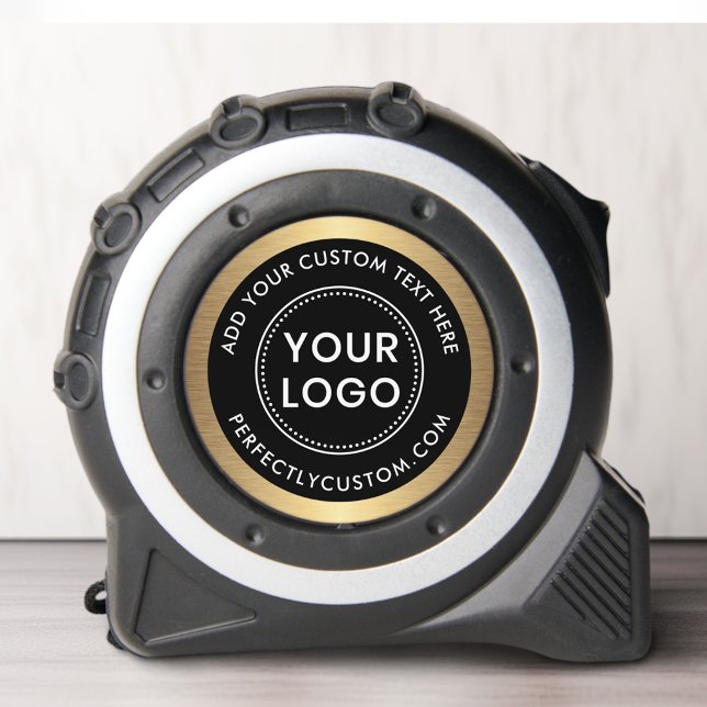 Logo golden gradient border business maßband (Logo golden gradient border business tape measure)