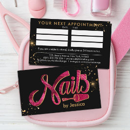 Logo-Grafik für Nägel - Rosa Glitzer Nail Polnisch Visitenkarte