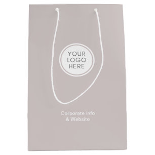 Logo   Graue Firma Minimalistisch Mittlere Geschenktüte